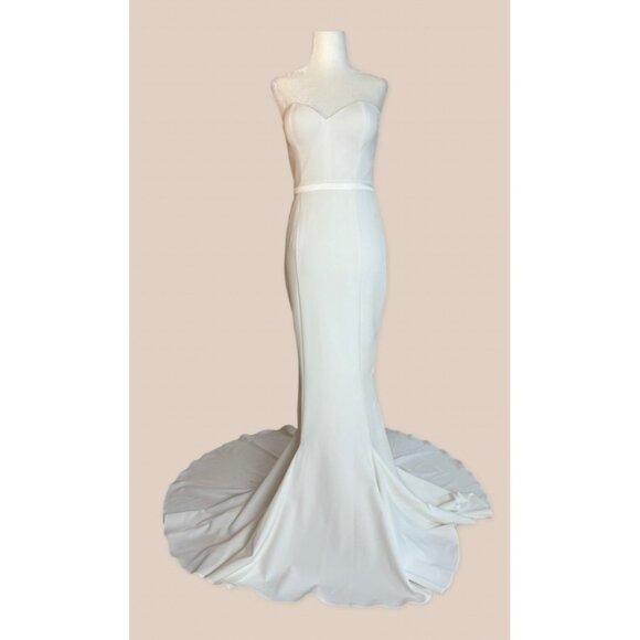 Luxe by Elle Zeitoune Arianna Strapless Bridal Dress Wedding Gown Size 0 US 4 AU - Picture 3 of 16